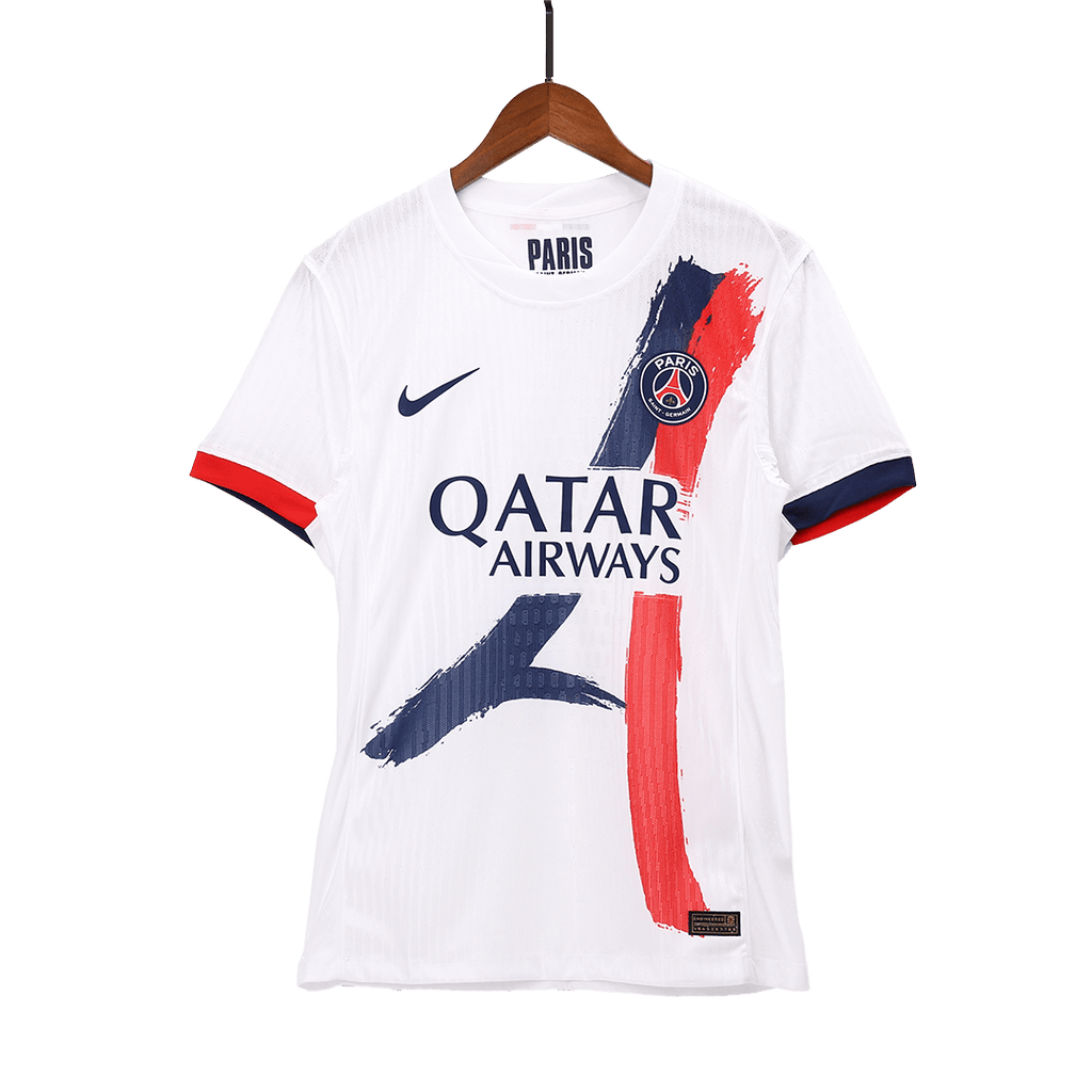 Soccer Kits Authentic KVARATSKHELIA #7 PSG Away Soccer Jersey 2024/25 White - UCL