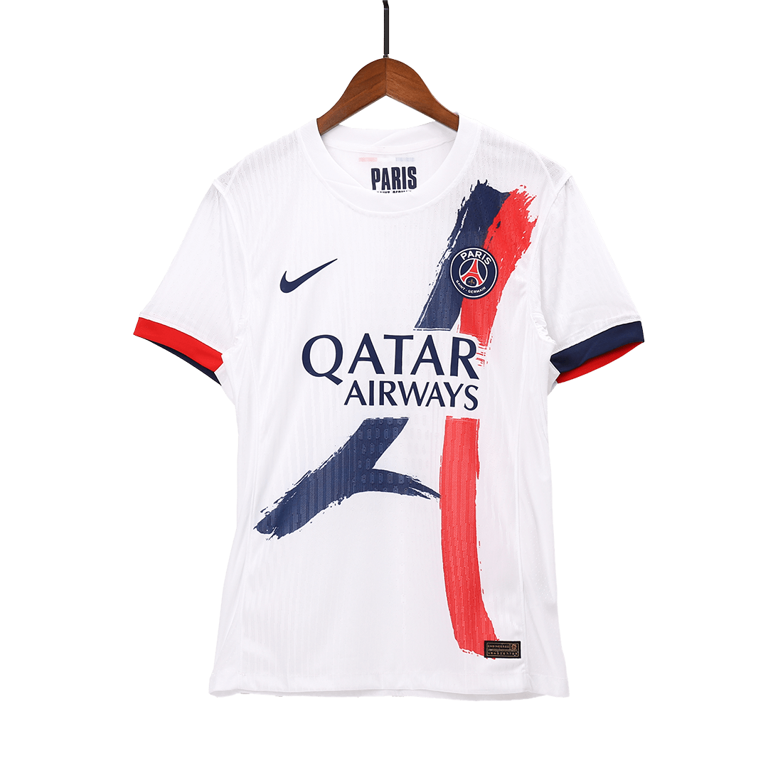 Soccer Kits Authentic KVARATSKHELIA #7 PSG Away Soccer Jersey 2024/25 White - UCL