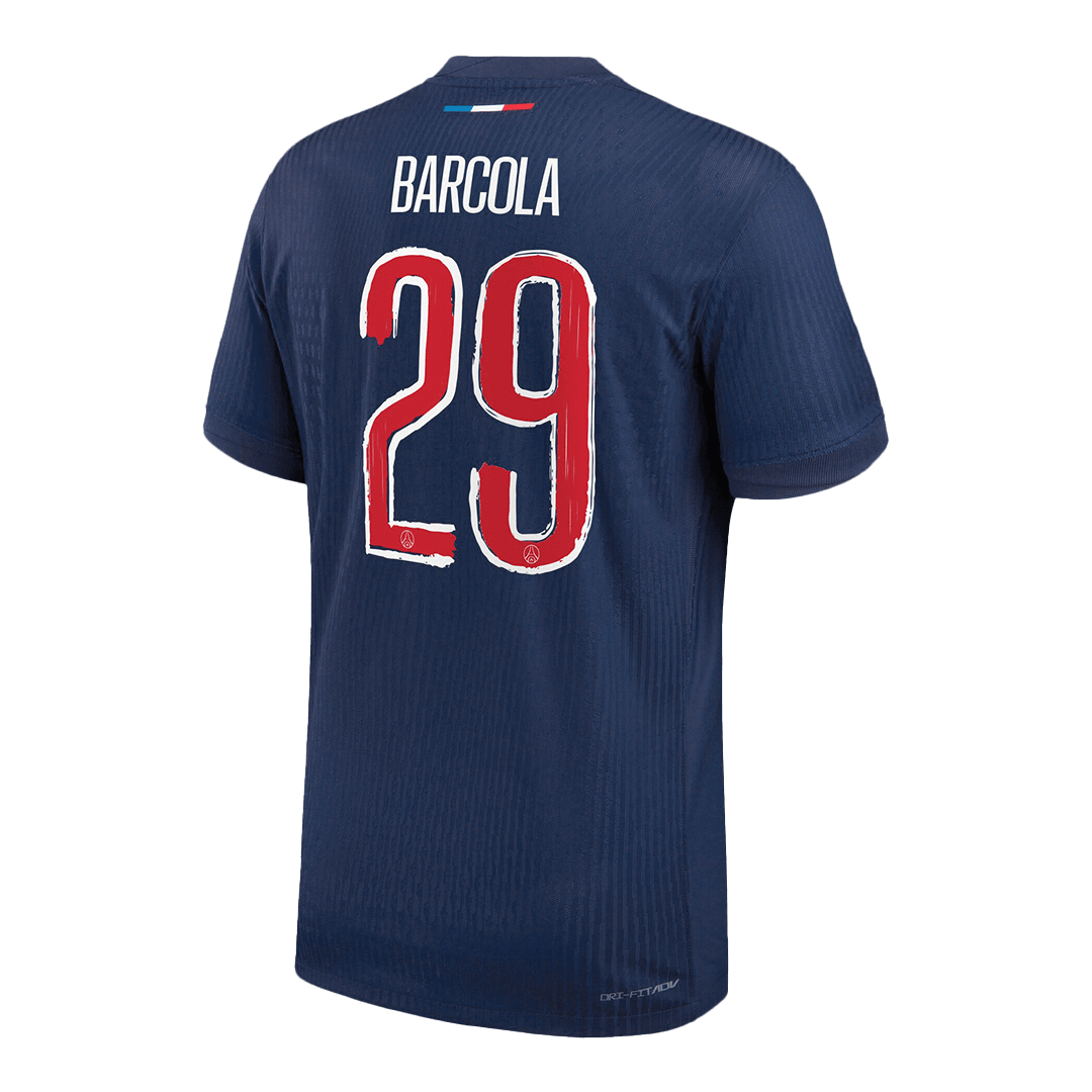 Soccer Kits Authentic BARCOLA #29 PSG Home Soccer Jersey 2024/25 Navy - UCL
