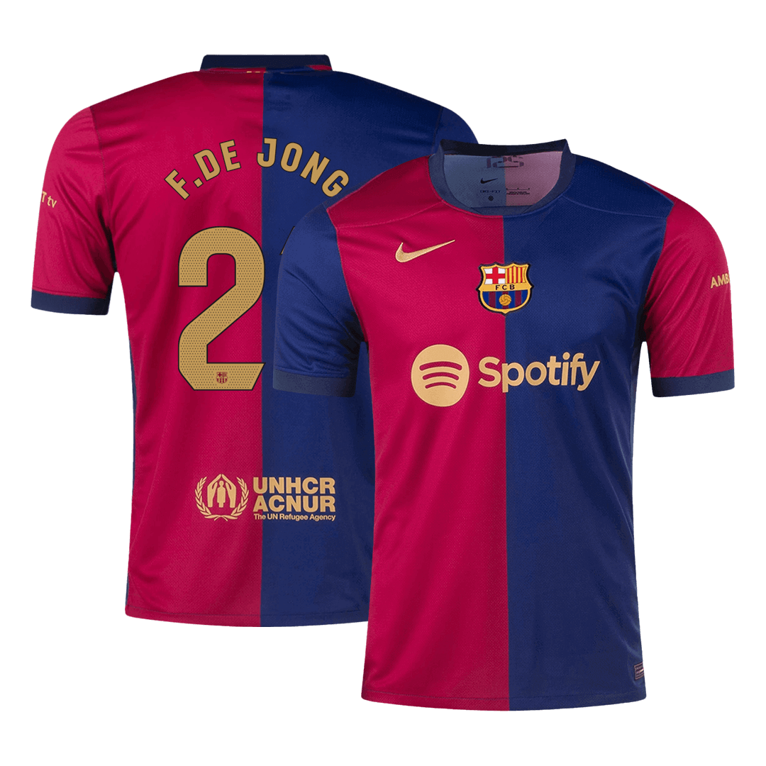 Maillot de football F.DE JONG #21 Barcelone Domicile 2024/25