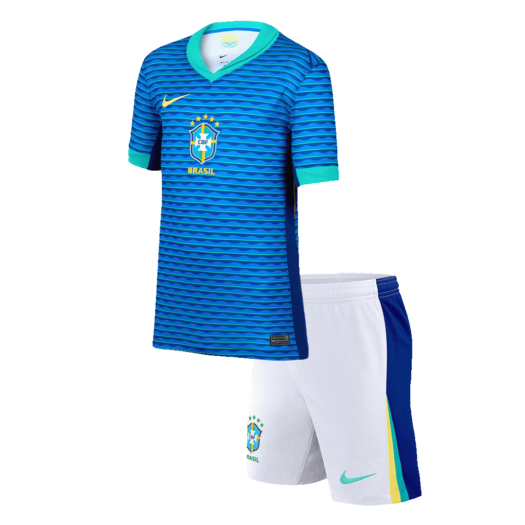 Maillot de football extérieur Brésil pour enfant (maillot + short) Copa America 2024