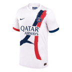 Soccer Kits Authentic KVARATSKHELIA #7 PSG Away Soccer Jersey 2024/25 White - UCL