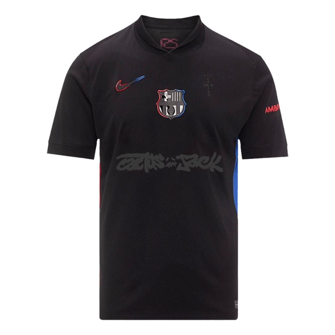 Soccer Kits Barcelona X Travis Scott Away Soccer Jersey 2024/25 Black