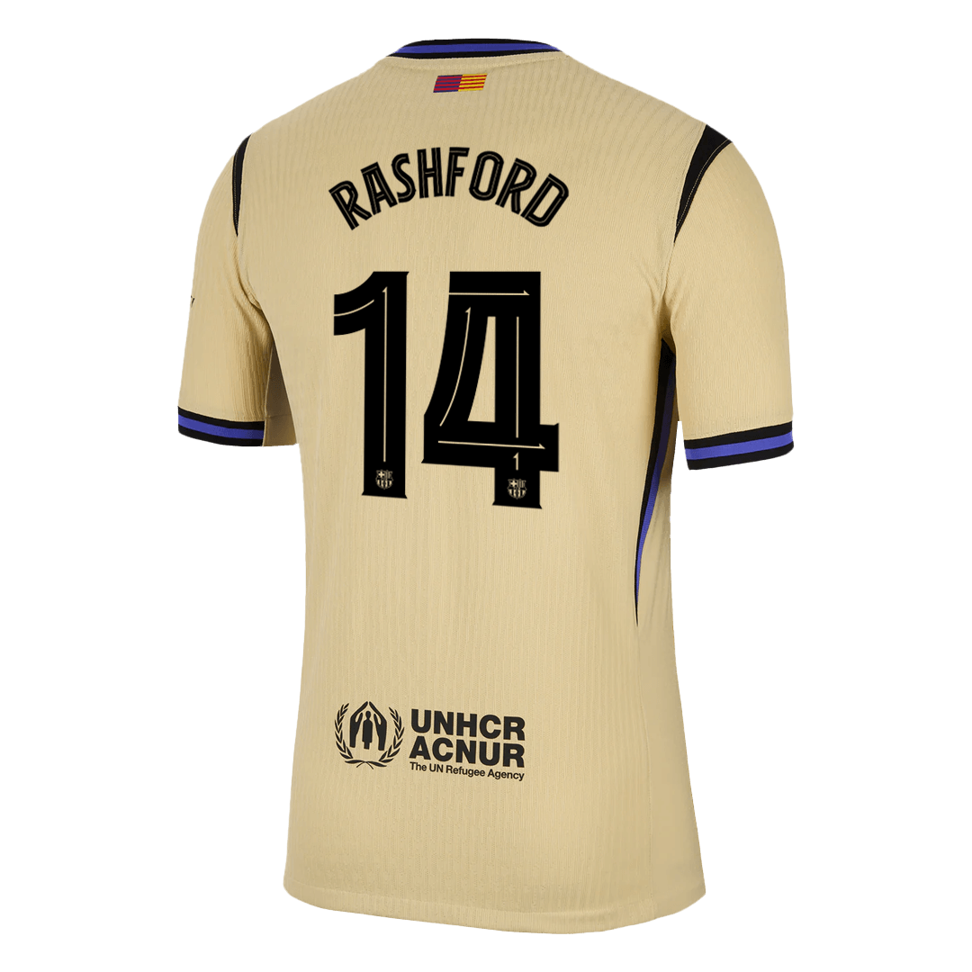 Soccer Kits Authentic RASHFORD #14 Barcelona Away Soccer Jersey 2025/26 Yellow - UCL