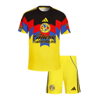 Kits de fútbol para niños Club América: camiseta de fútbol local (camiseta + pantalones cortos) 2025/26, amarillo