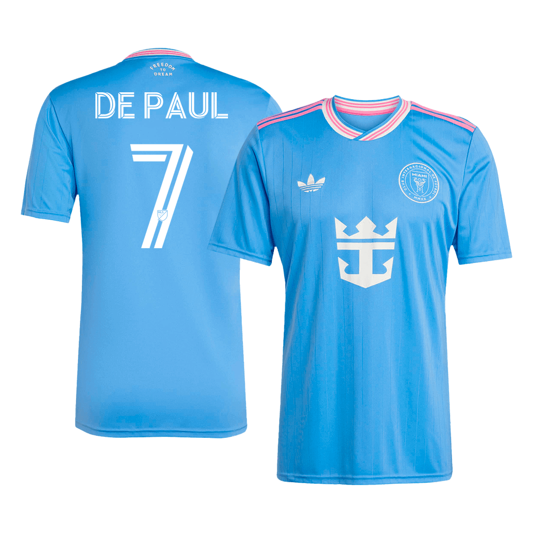 Maillot de football DE PAUL #7 Inter Miami Third extérieur 2025 Bleu