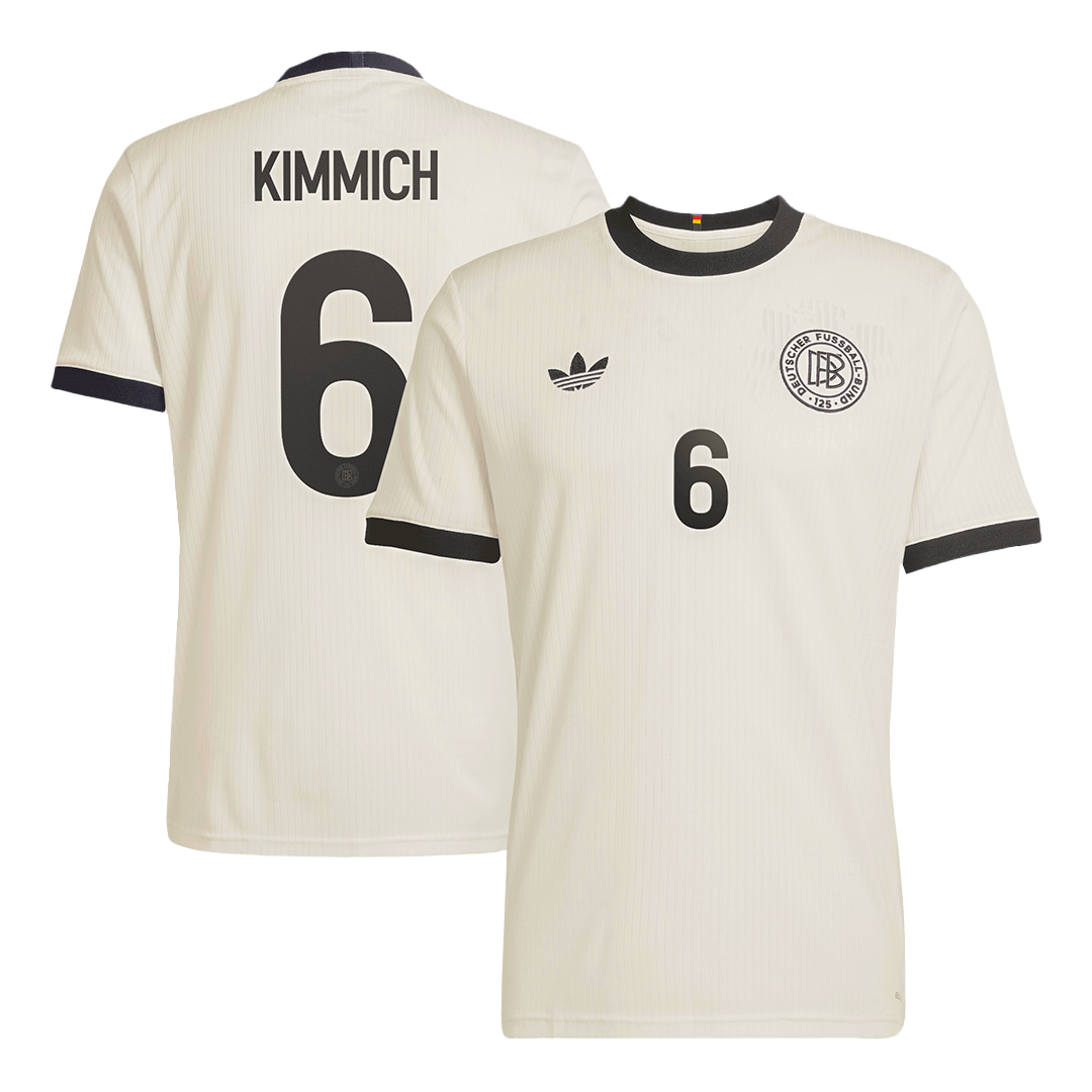 Maillot de football KIMMICH #6 Allemagne 125e anniversaire 2025 Blanc