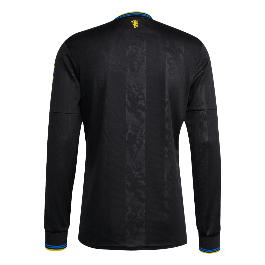 Maillot de football Manchester United Third Extérieur Manches Longues 2025/26 Noir