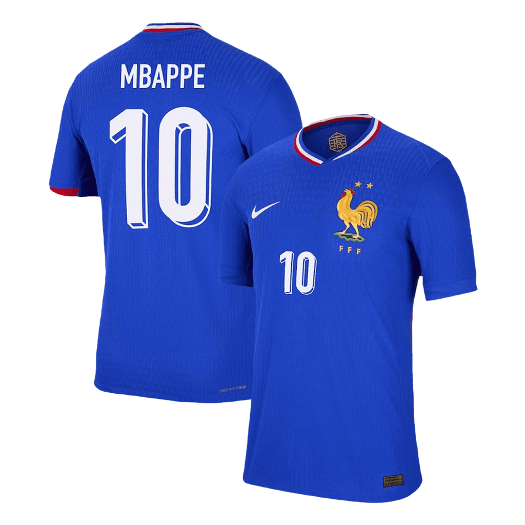 Soccer Kits Authentic MBAPPE #10 France Home Soccer Jersey Euro 2024