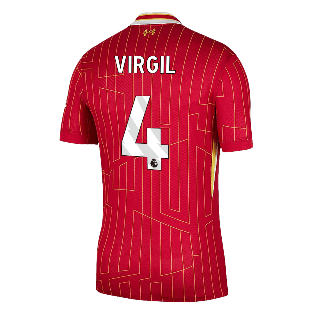 Camiseta de fútbol local VIRGIL #4 del Liverpool 2024/25