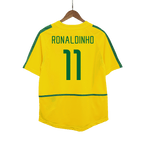 Kits de fútbol Retro RONALDINHO #11 2002/03 Brasil Camiseta de fútbol local