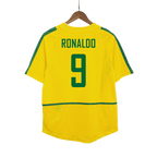 Kits de fútbol Retro RONALDO #9 2002/03 Brasil Camiseta de fútbol local 