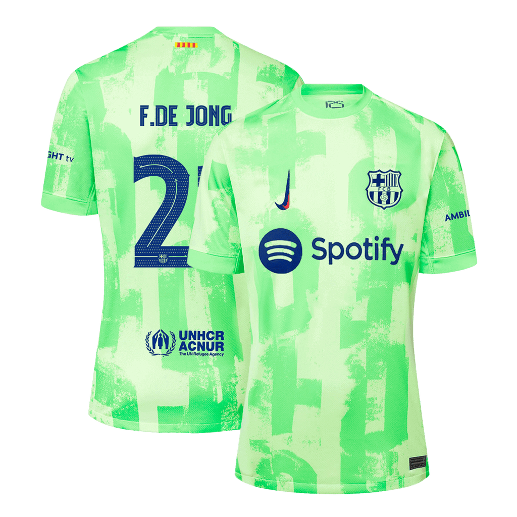 Maillot de football F.DE JONG #21 Barcelone Third Extérieur 2024/25 - UCL