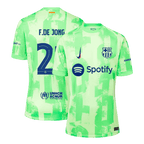 Maillot de football F.DE JONG #21 Barcelone Third Extérieur 2024/25 - UCL
