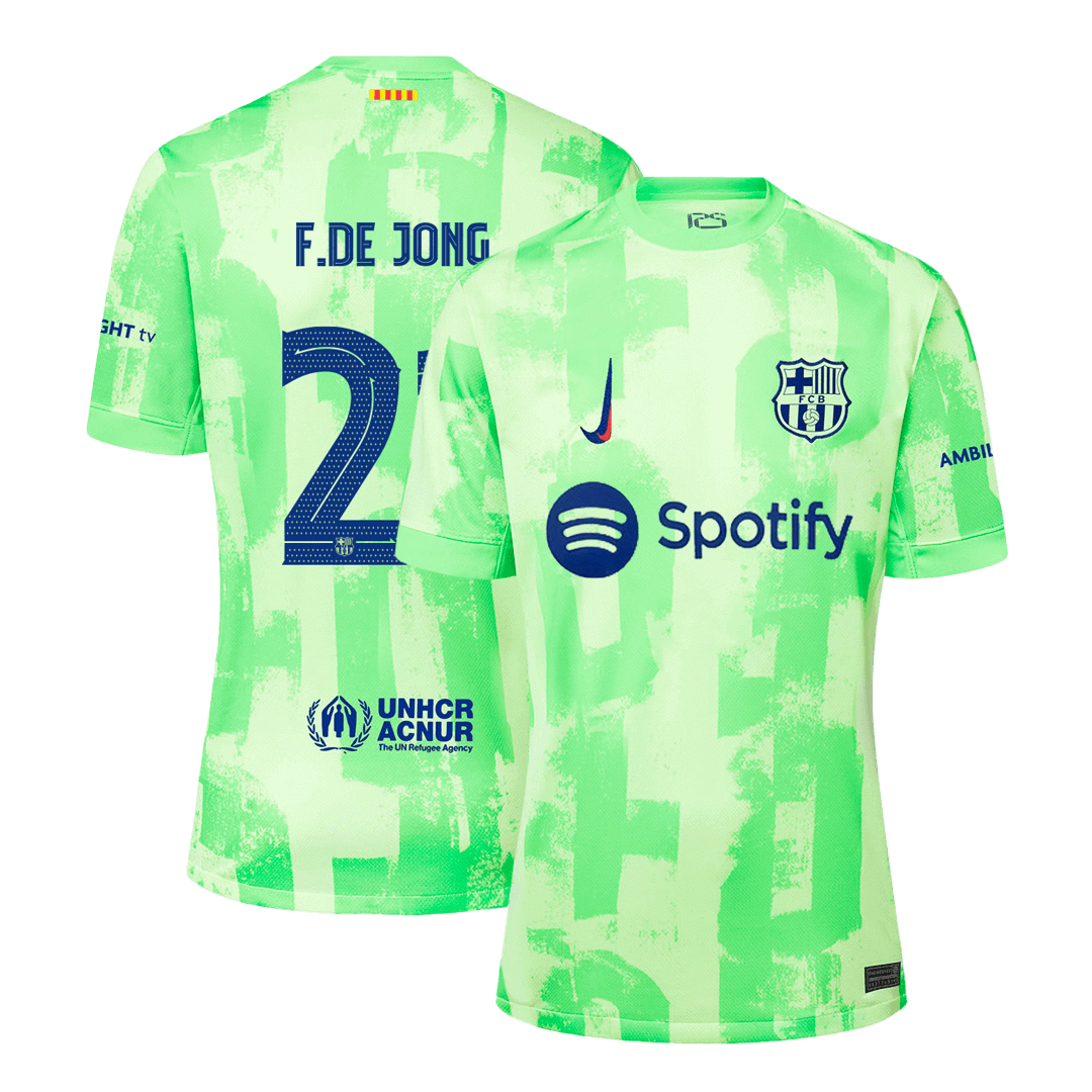 Maillot de football F.DE JONG #21 Barcelone Third Extérieur 2024/25 - UCL
