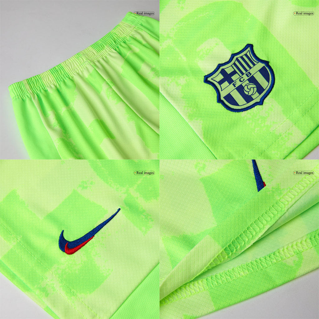 Maillot de football extérieur Barcelone 3e enfant (maillot et short) 2024/25 - UCL (logo Spotify sans texte)