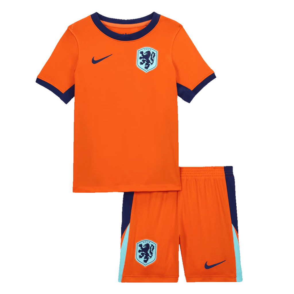 Kits de fútbol para niños: camiseta local de Holanda (camiseta y pantalón corto) para la Eurocopa 2024