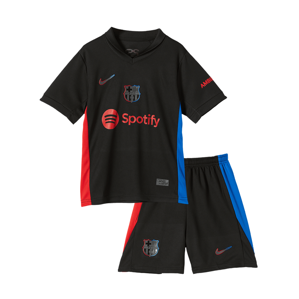 Maillots de football personnalisés pour enfants Barcelone Extérieur 2024/25