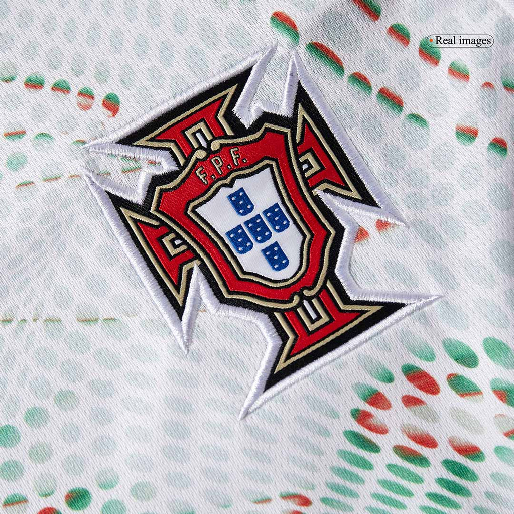 Camiseta de fútbol de Portugal de manga larga para visitante 2025, blanca