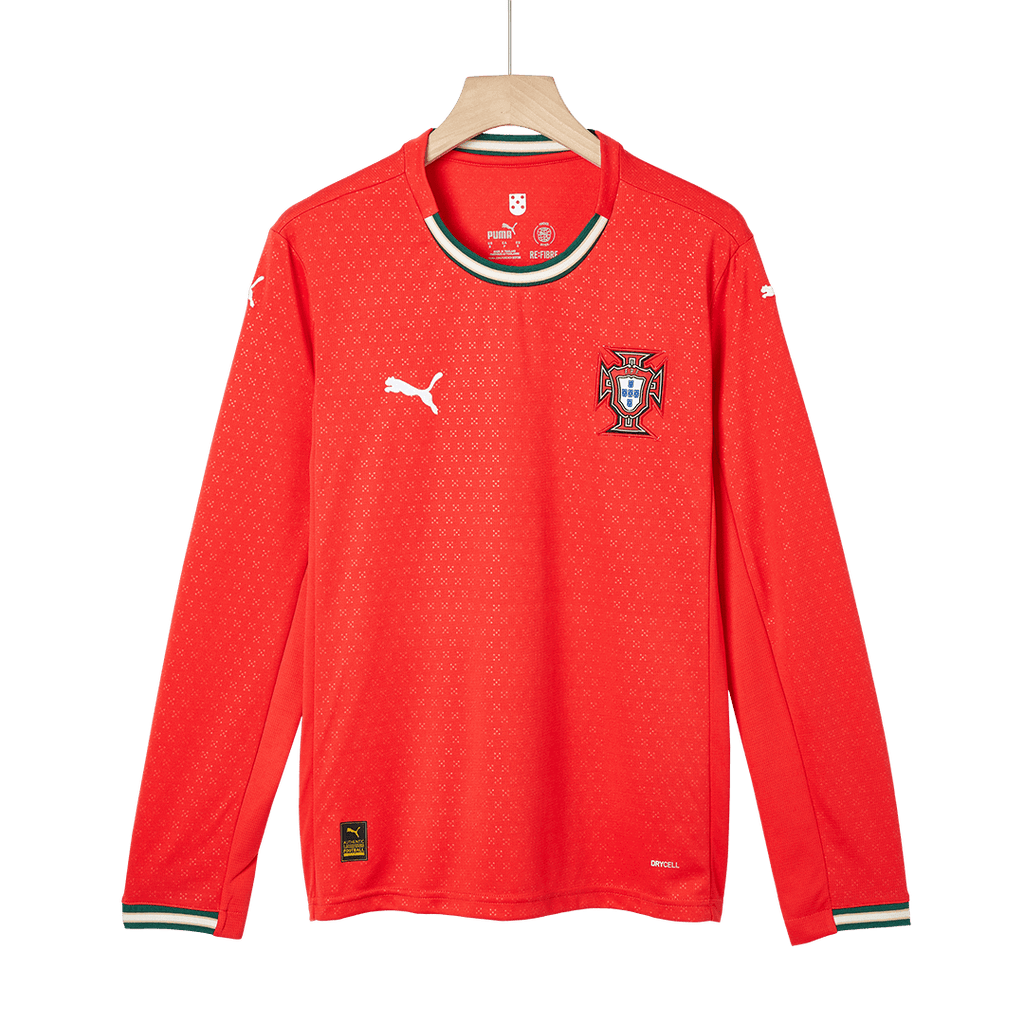 Camiseta de fútbol de manga larga de Portugal 2025 (rojo)