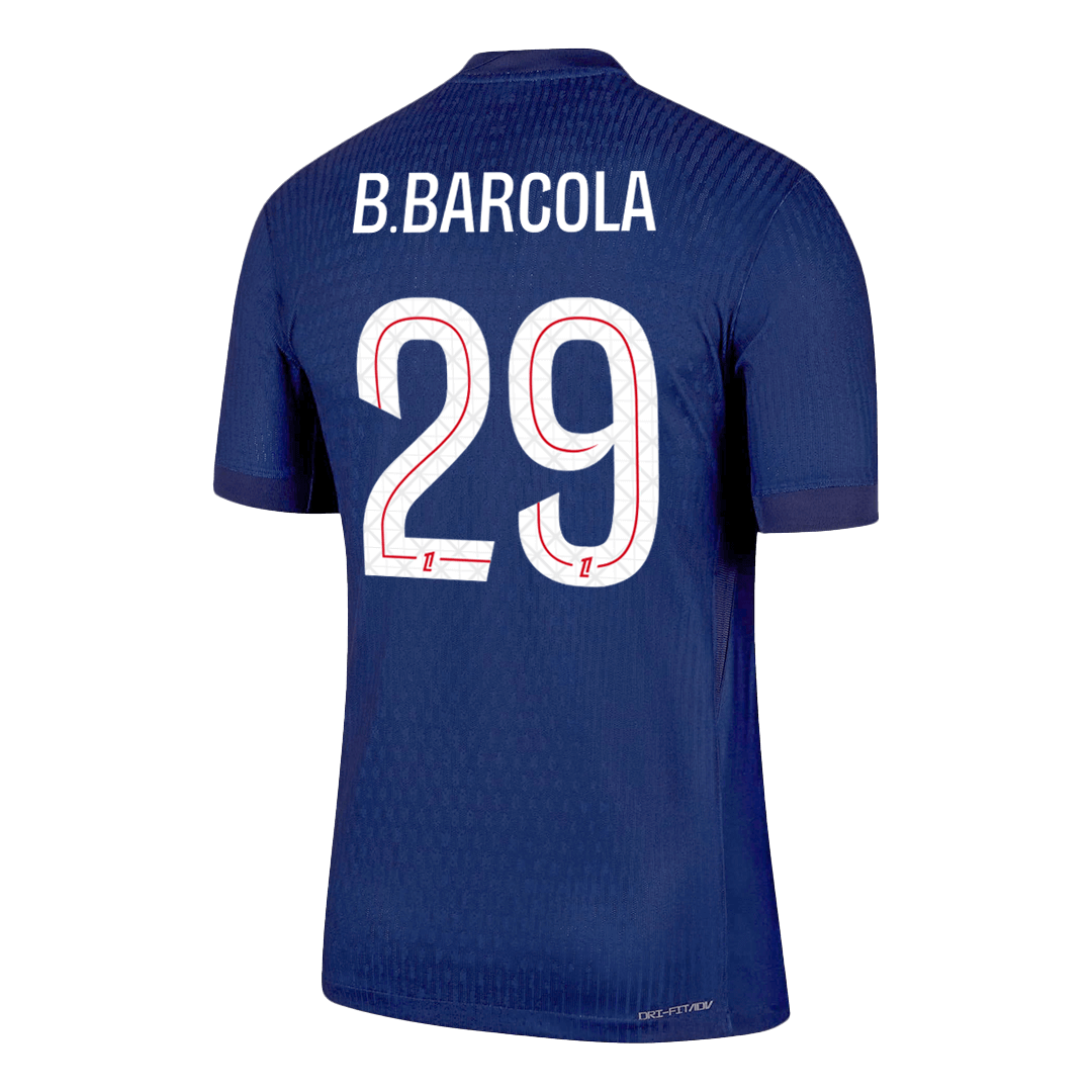 Soccer Kits Authentic  B.BARCOLA #29 PSG Home Soccer Jersey 2025/26 Navy