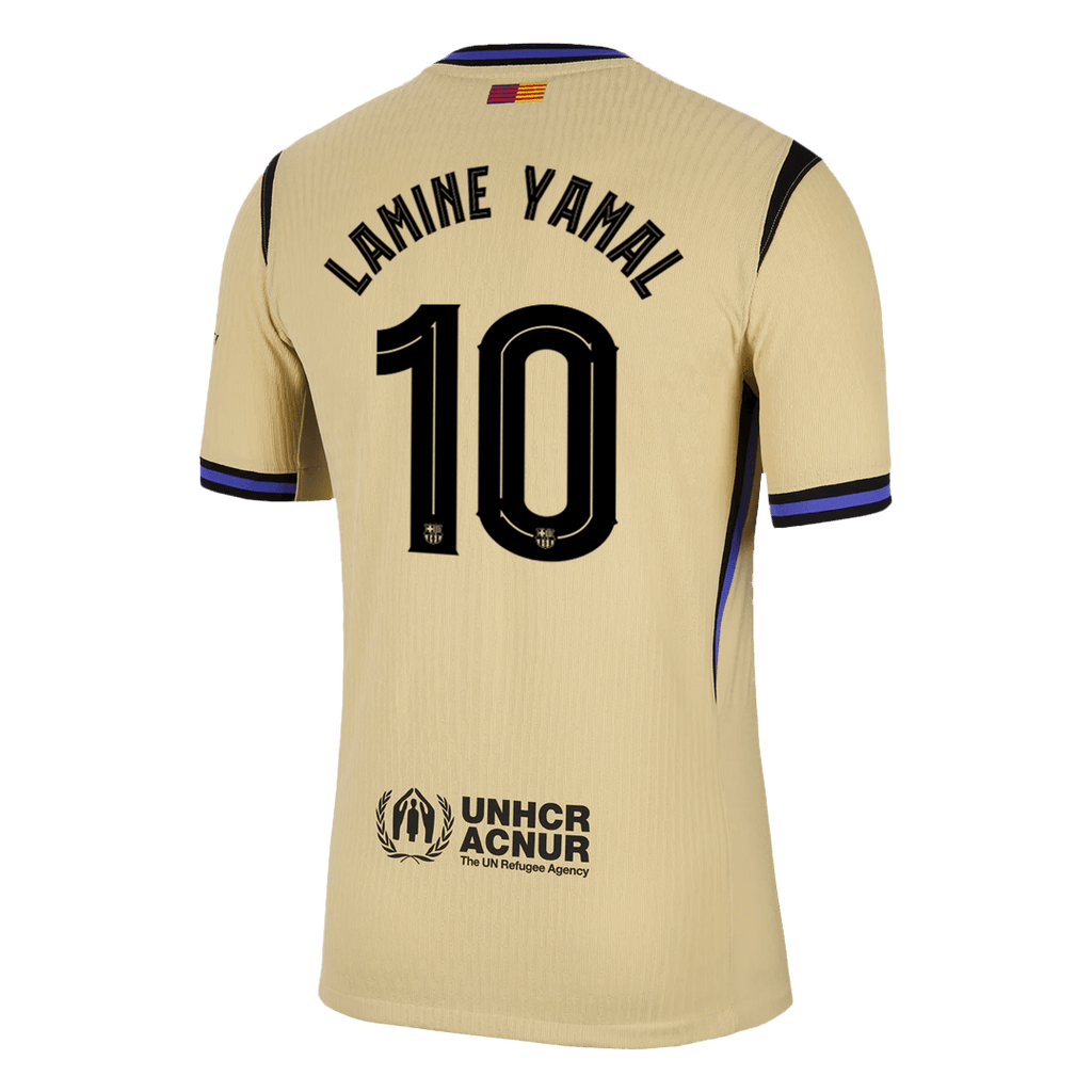 Soccer Kits Authentic LAMINE YAMAL #10 Barcelona Away Soccer Jersey 2025/26 Yellow - UCL