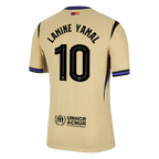 Soccer Kits Authentic LAMINE YAMAL #10 Barcelona Away Soccer Jersey 2025/26 Yellow - UCL