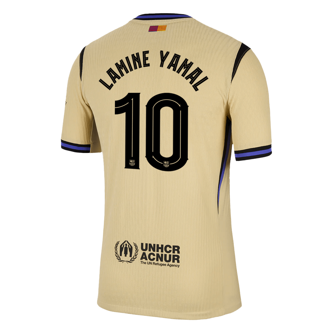 Soccer Kits Authentic LAMINE YAMAL #10 Barcelona Away Soccer Jersey 2025/26 Yellow - UCL