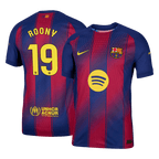 Kits de fútbol ROONY #19 Auténtica camiseta de fútbol local del Barcelona 2025/26 Rojo y azul