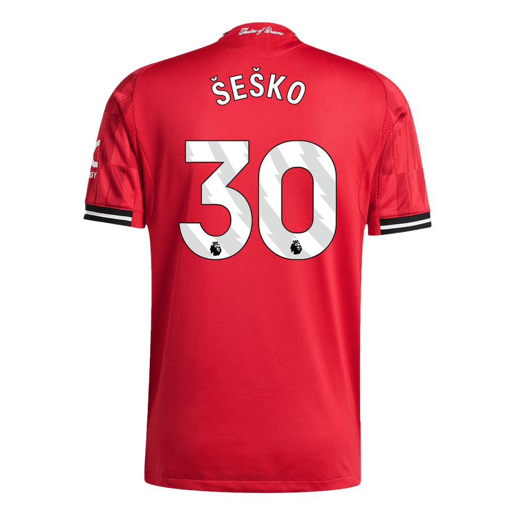 Kits de fútbol ŠEŠKO #30 Camiseta de fútbol local auténtica del Manchester United 2025/26 Roja