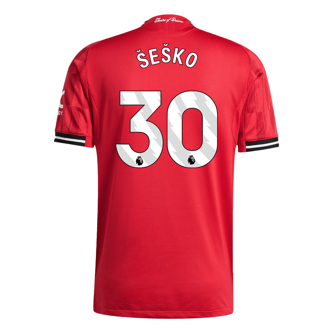 Kits de fútbol ŠEŠKO #30 Camiseta de fútbol local auténtica del Manchester United 2025/26 Roja