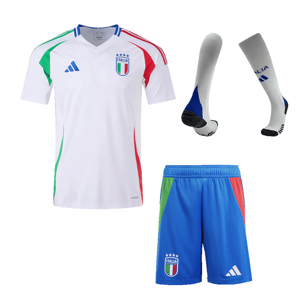 Maillot de football extérieur Italie (maillot + short + chaussettes) Euro 2024