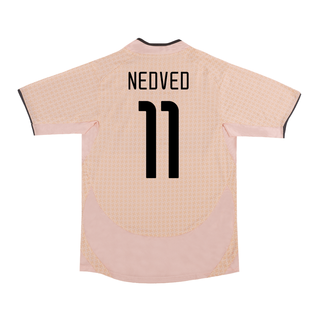 Kits de fútbol Retro NEDVED #11 2003/04 Juventus Camiseta de fútbol de visitante