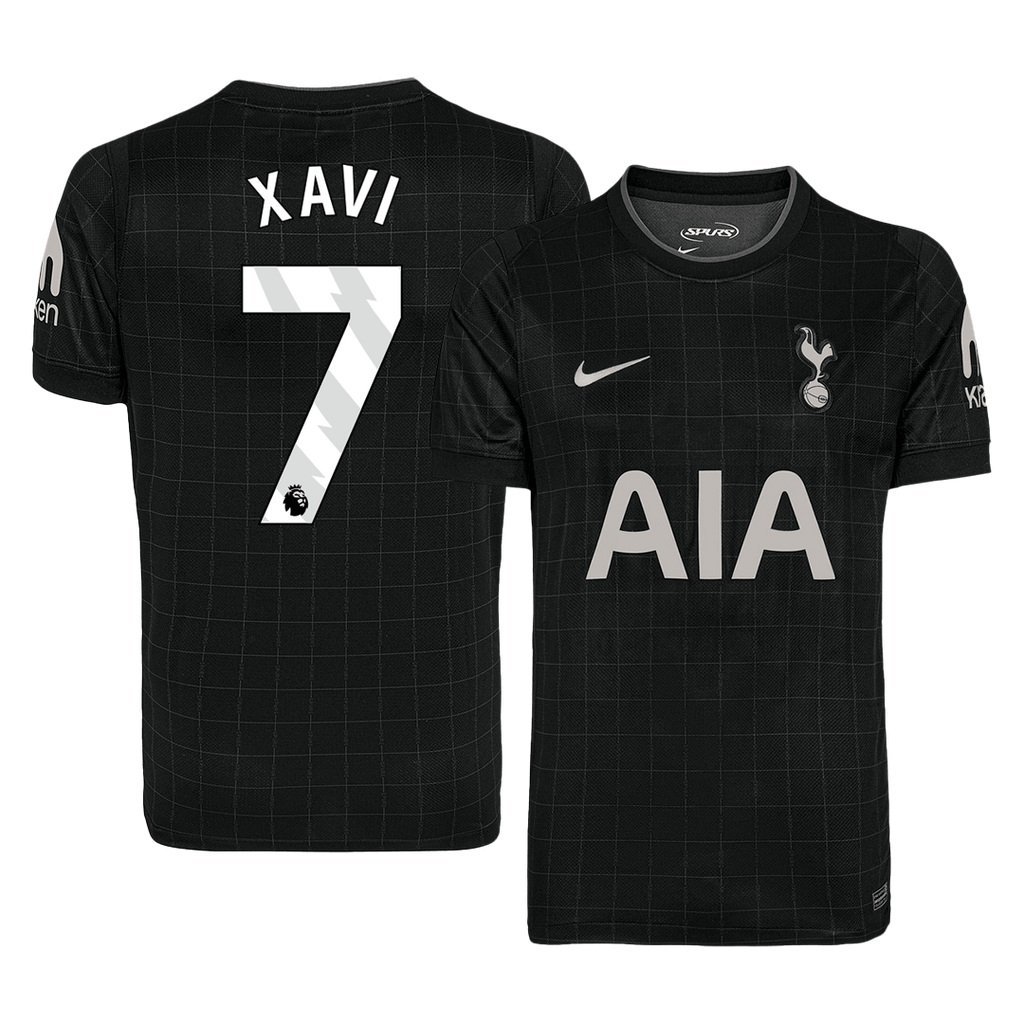 Soccer Kits XAVI #7 Tottenham Hotspur Away Soccer Jersey 2025/26 Black