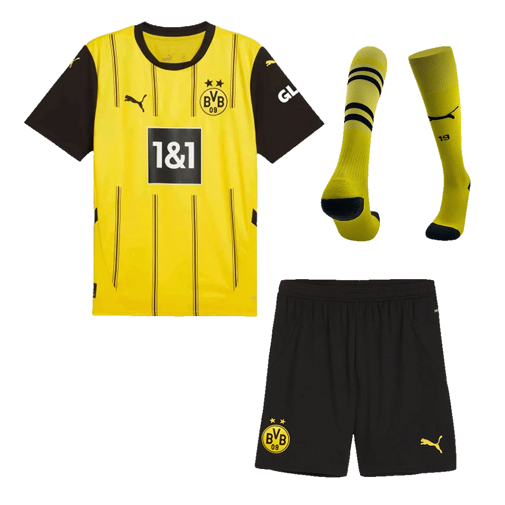 Soccer Kits Borussia Dortmund Home Soccer Jersey Kit(Jersey+Shorts+Socks) 2024/25