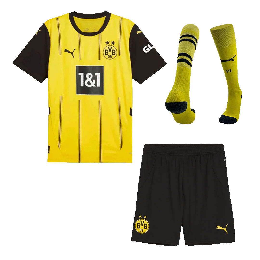 Soccer Kits Borussia Dortmund Home Soccer Jersey Kit(Jersey+Shorts+Socks) 2024/25