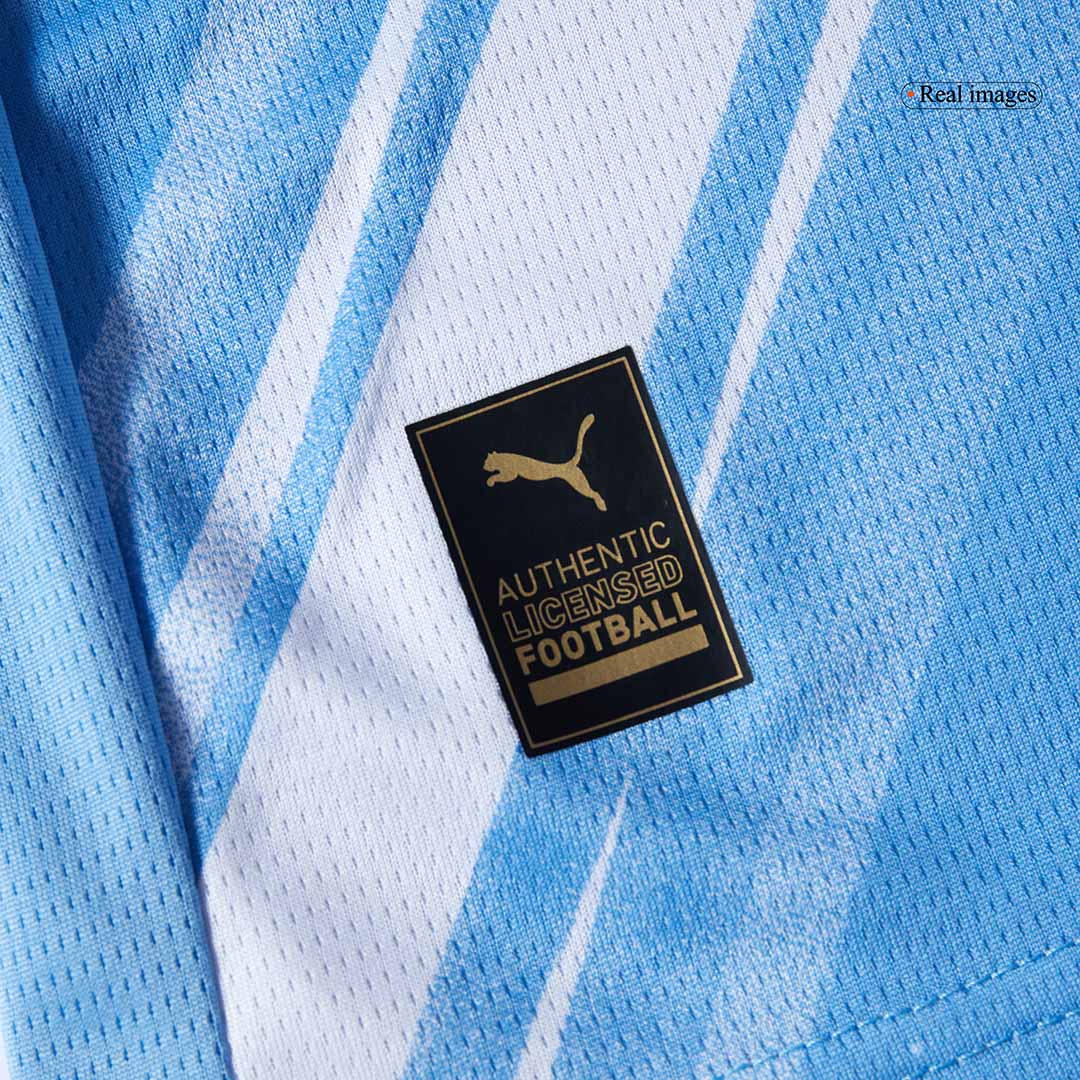 Kit de fútbol para niños: camiseta local del Manchester City (camiseta, pantalones cortos y calcetines) 2025/26, azul