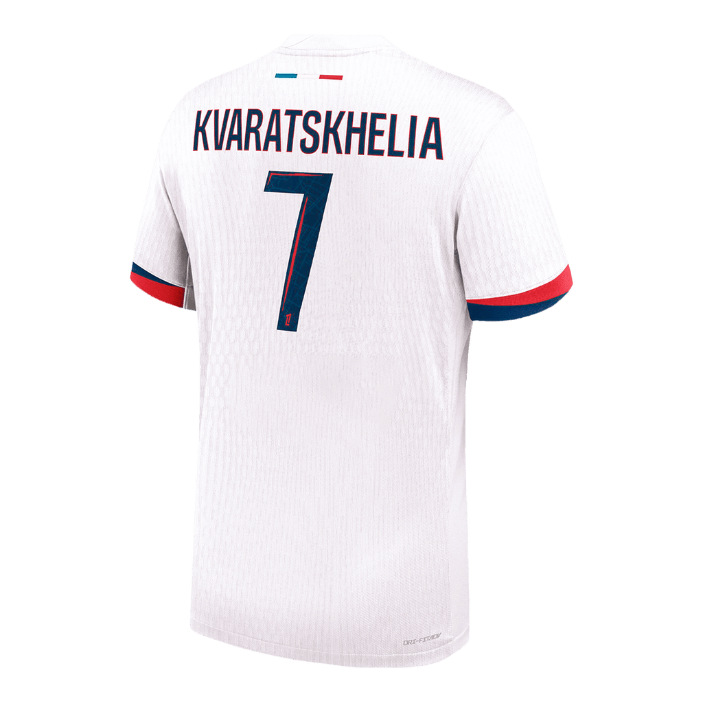 Soccer Kits Authentic  KVARATSKHELIA #7 PSG Away Soccer Jersey 2024/25 White