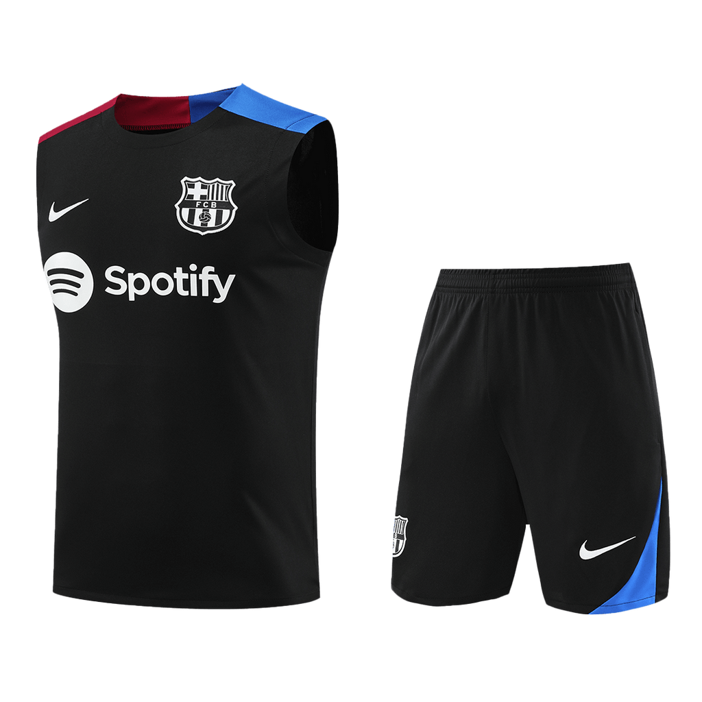 Soccer Kits Barcelona Pre-Match Soccer Jersey Vest Kit(Jersey+Shorts) 2024/25