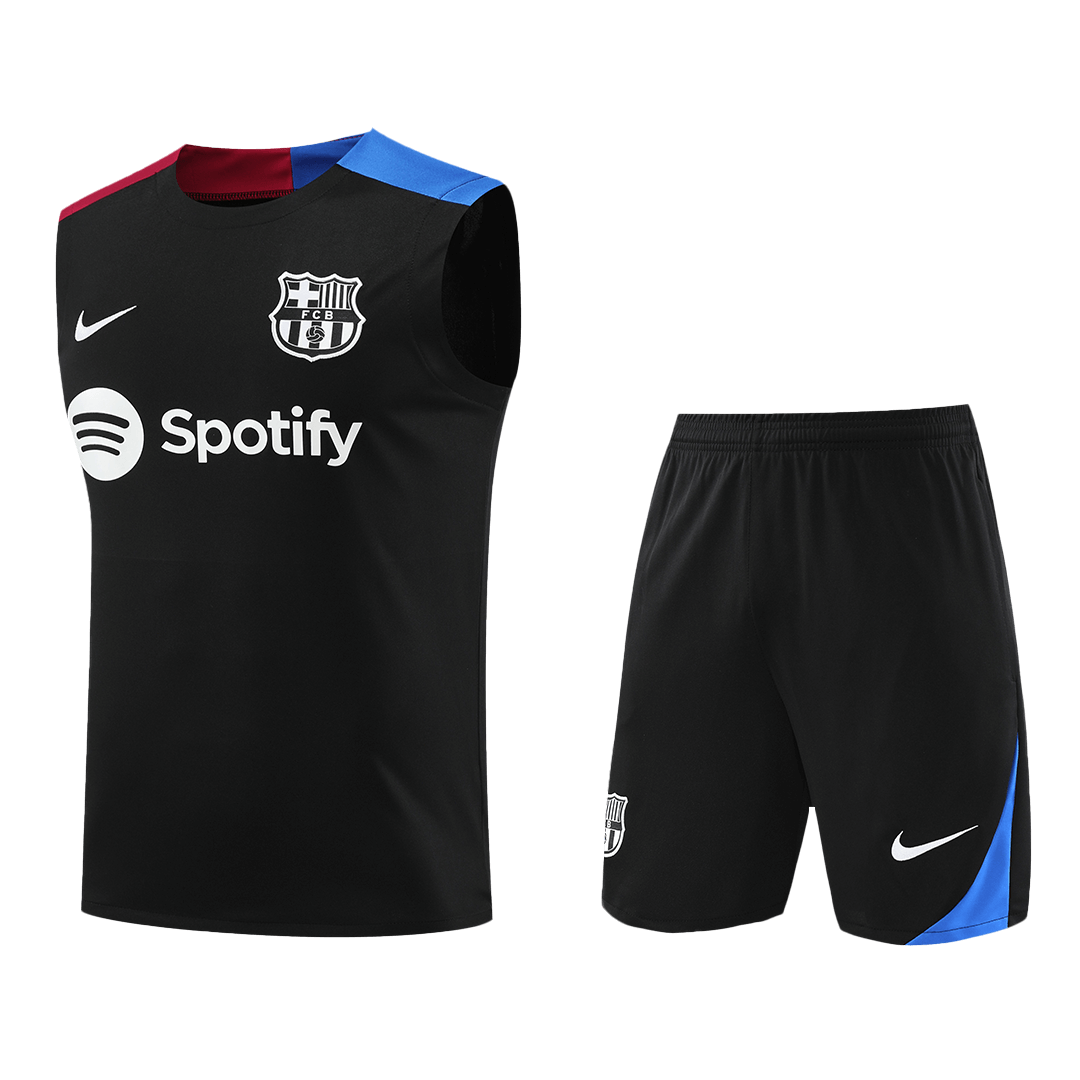 Soccer Kits Barcelona Pre-Match Soccer Jersey Vest Kit(Jersey+Shorts) 2024/25