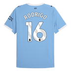 Kits de fútbol RODRIGO #16 Manchester City Camiseta de fútbol local 2025/26 Azul