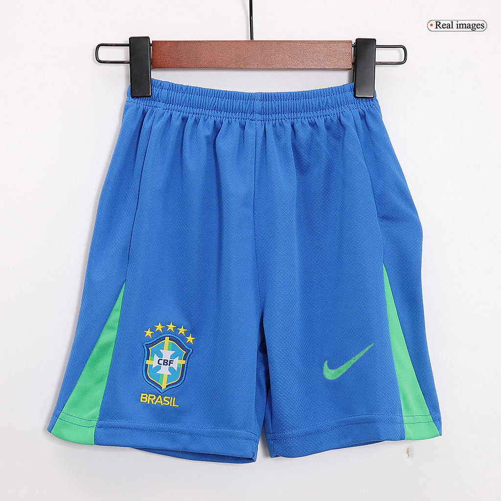 Kits de fútbol para niños: camiseta local de Brasil (camiseta, pantalones cortos y calcetines) para la Copa América 2024