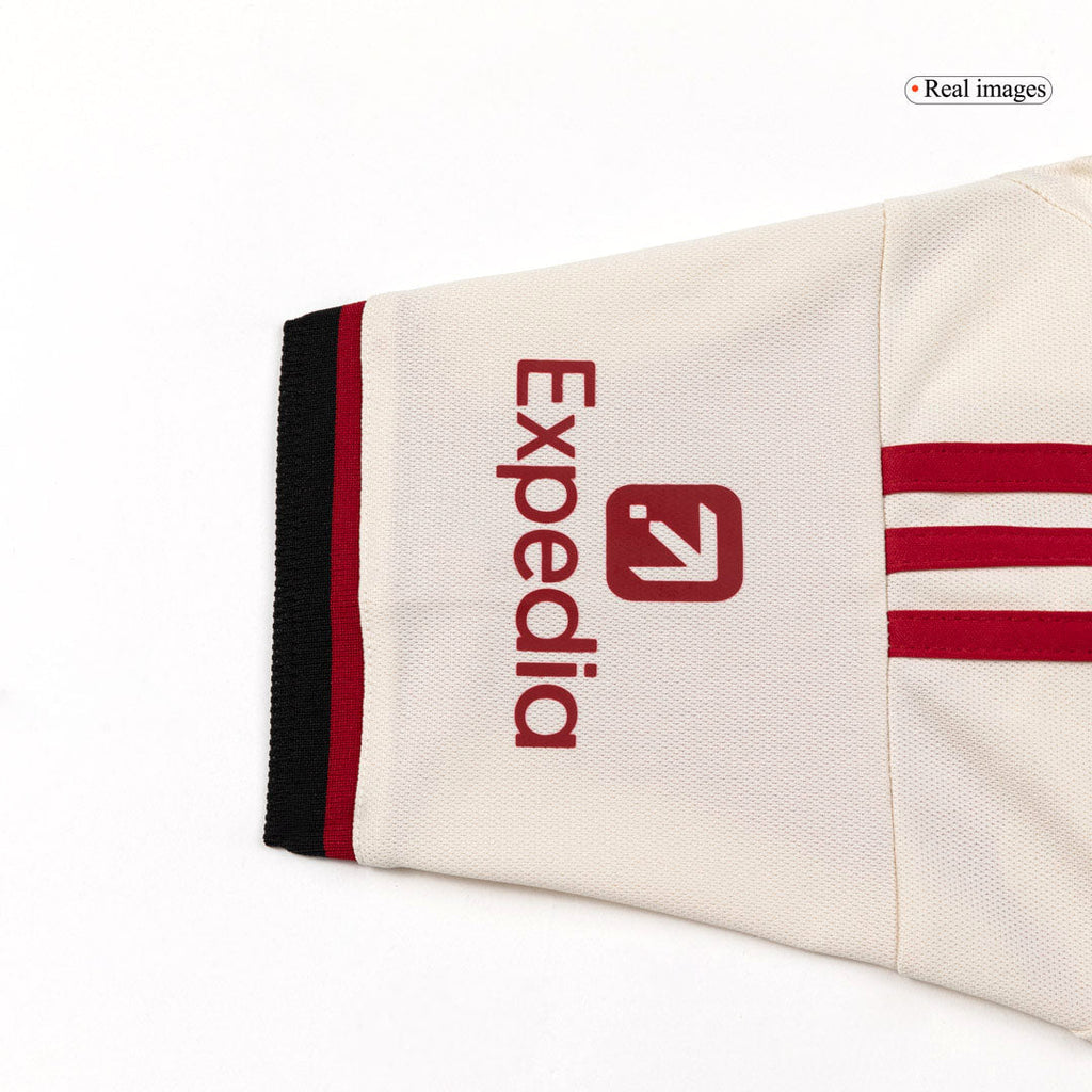 Camiseta de fútbol visitante del Liverpool para niños (camiseta y pantalones cortos) 25/26 blanco