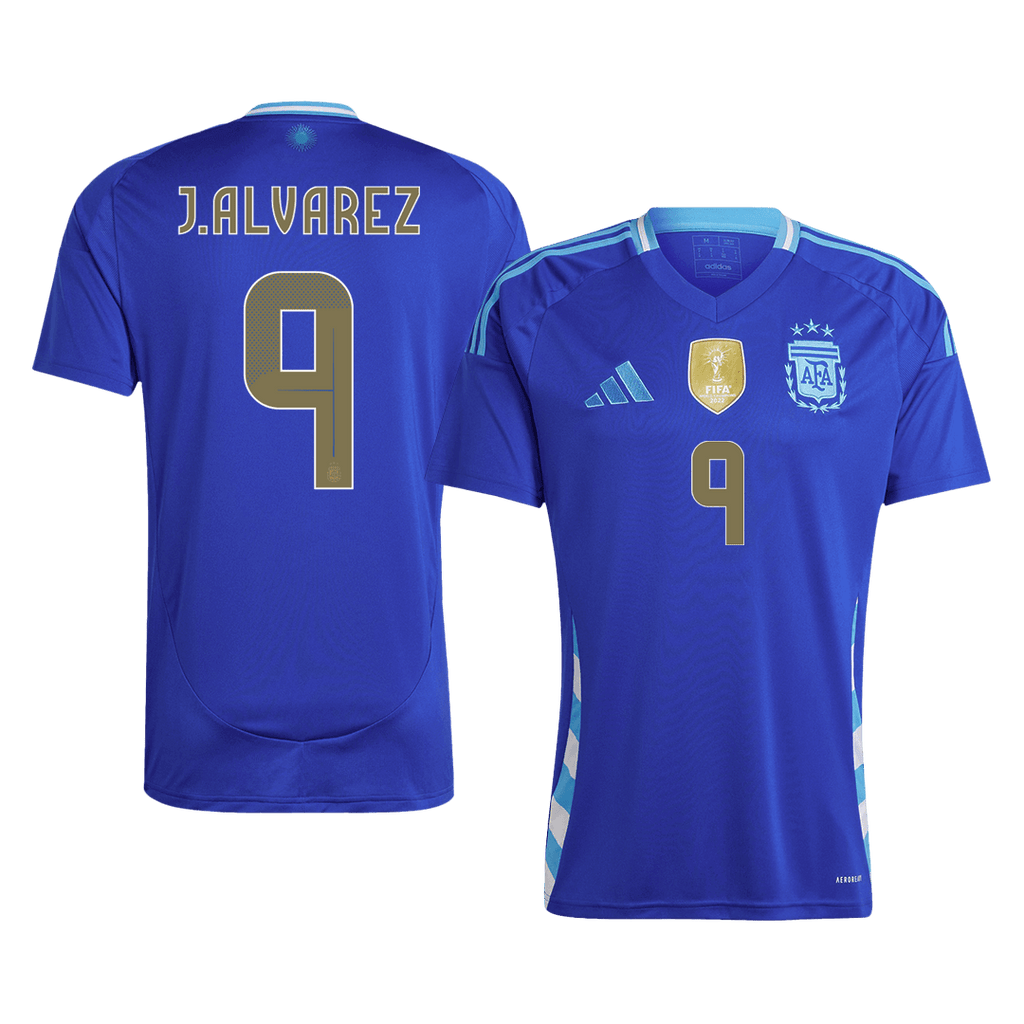 Maillot de football extérieur Argentine J.ALVAREZ #9 2024