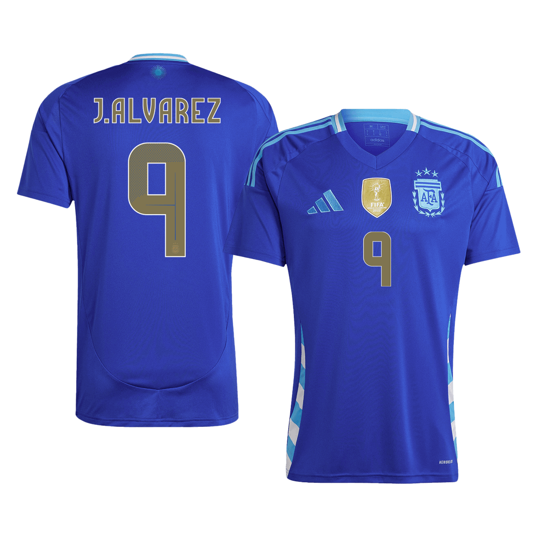 Maillot de football extérieur Argentine J.ALVAREZ #9 2024