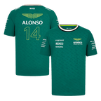 Soccer Kits Aston Martin Aramco Cognizant F1 Racing Team Fernando Alonso Driver T-Shirt 2024