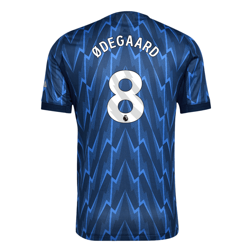 Soccer Kits ØDEGAARD #8 Authentic Arsenal Away Soccer Jersey 2025/26 Blue