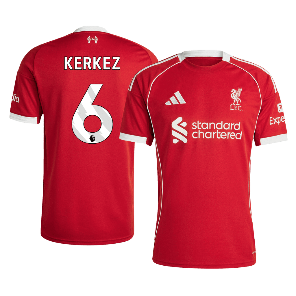 Maillot de football KERKEZ #6 Liverpool Domicile 2025/26 Rouge