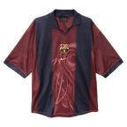 Maillot de football rétro domicile Barcelone X CJ 2000/01 rouge et bleu