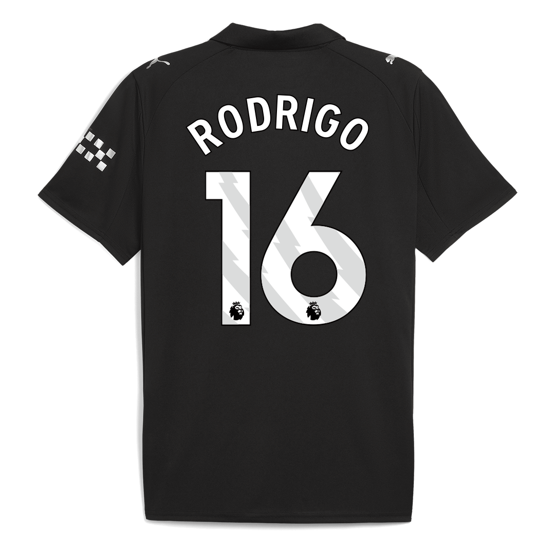 Camiseta de visitante del Manchester City RODRIGO #16 2025/26, color negro